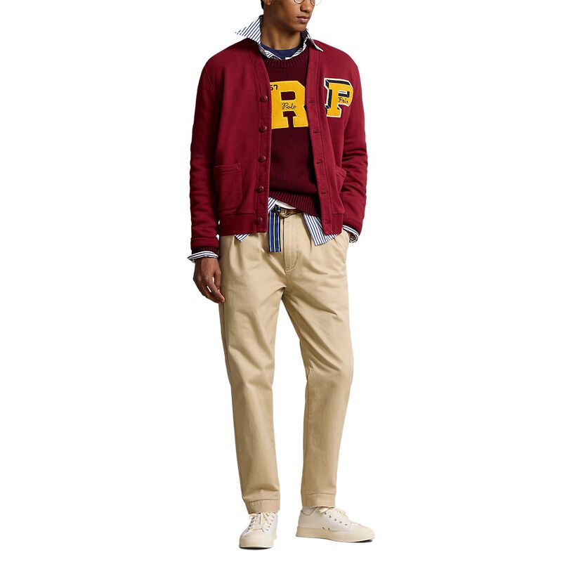 Polo Ralph Lauren Slub Fleece Letterman Cardigan image number 3